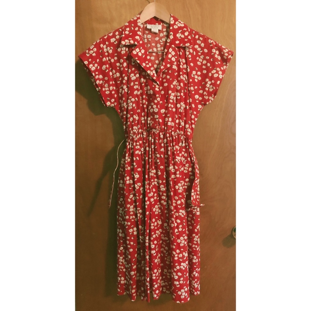 Retro Red Dress with Belt